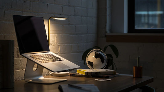 late night desk workspace