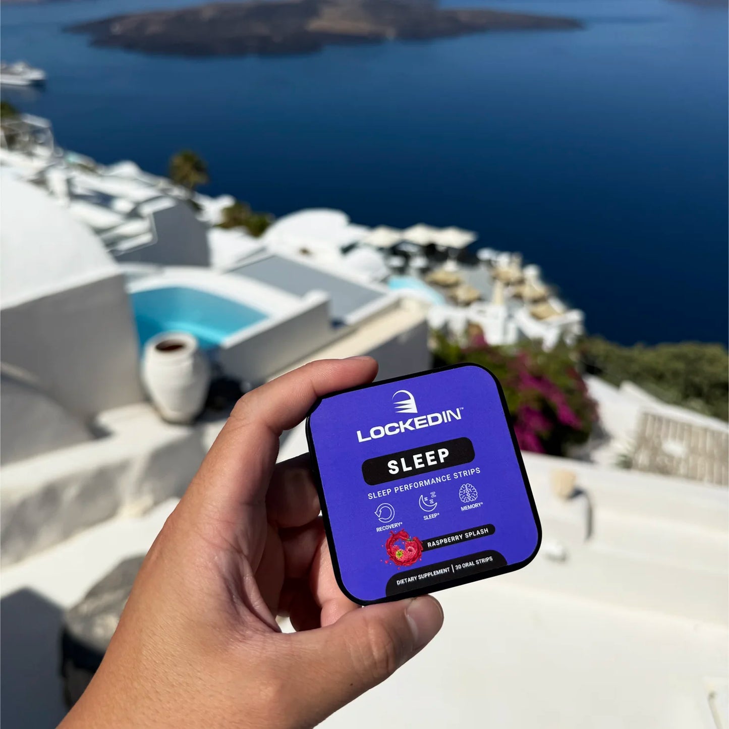 locked in sleep premium sleep support supplement lifestyle product photo