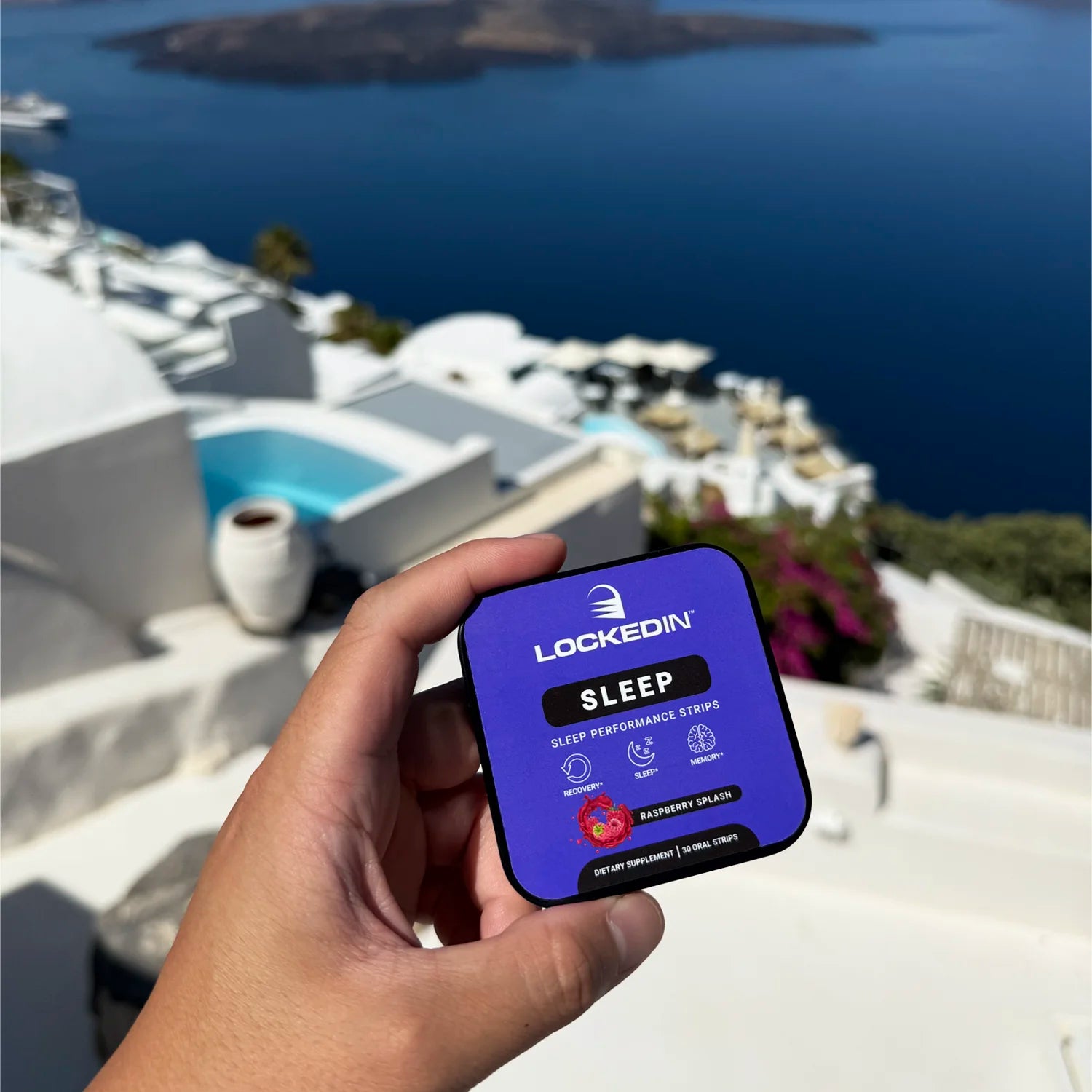 locked in sleep premium sleep support supplement lifestyle product photo