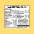Locked In Limitless supplement facts on gold background