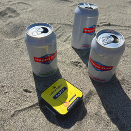 locked in party with drinks by the beach