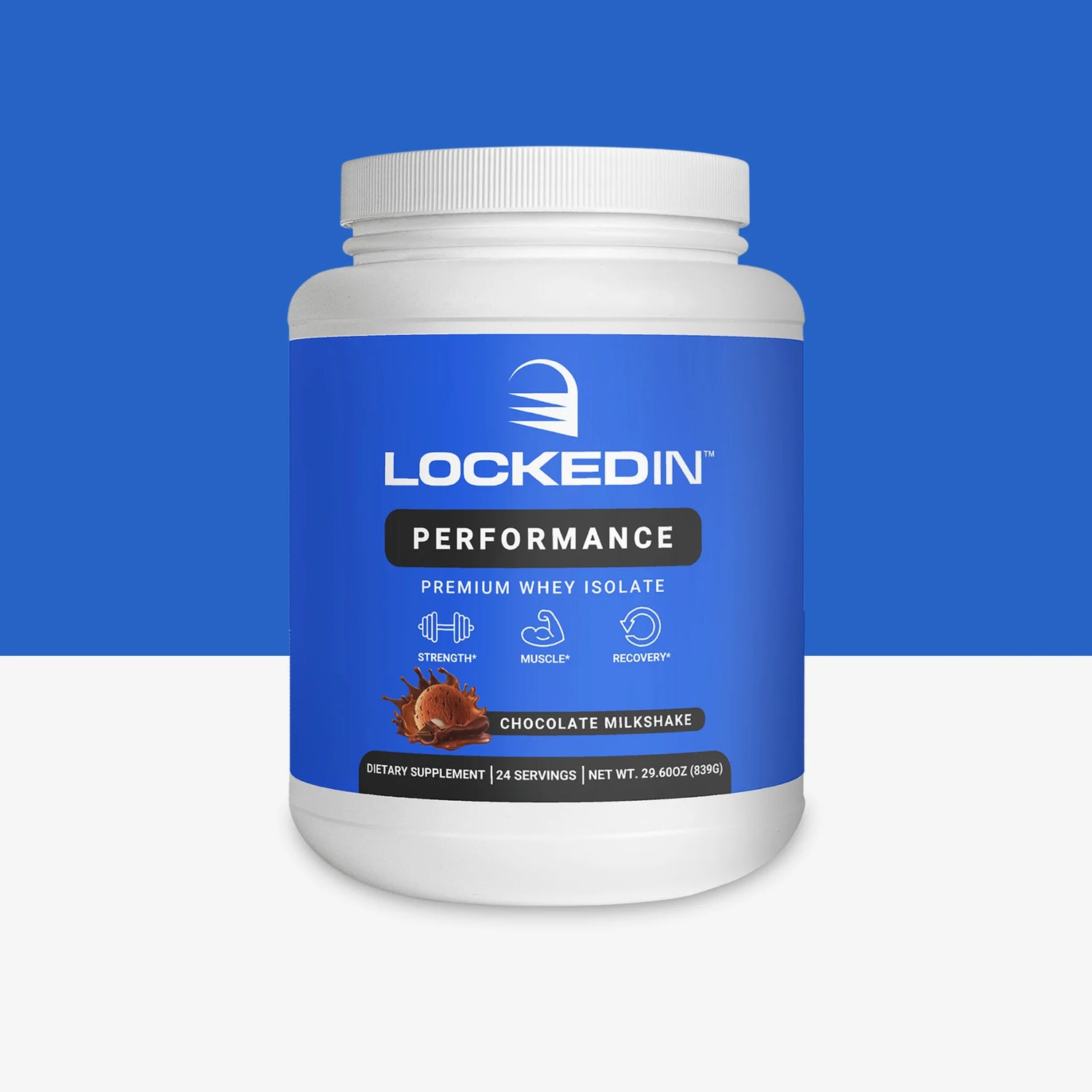 locked in performance whey protein isolate supplement main product photo 