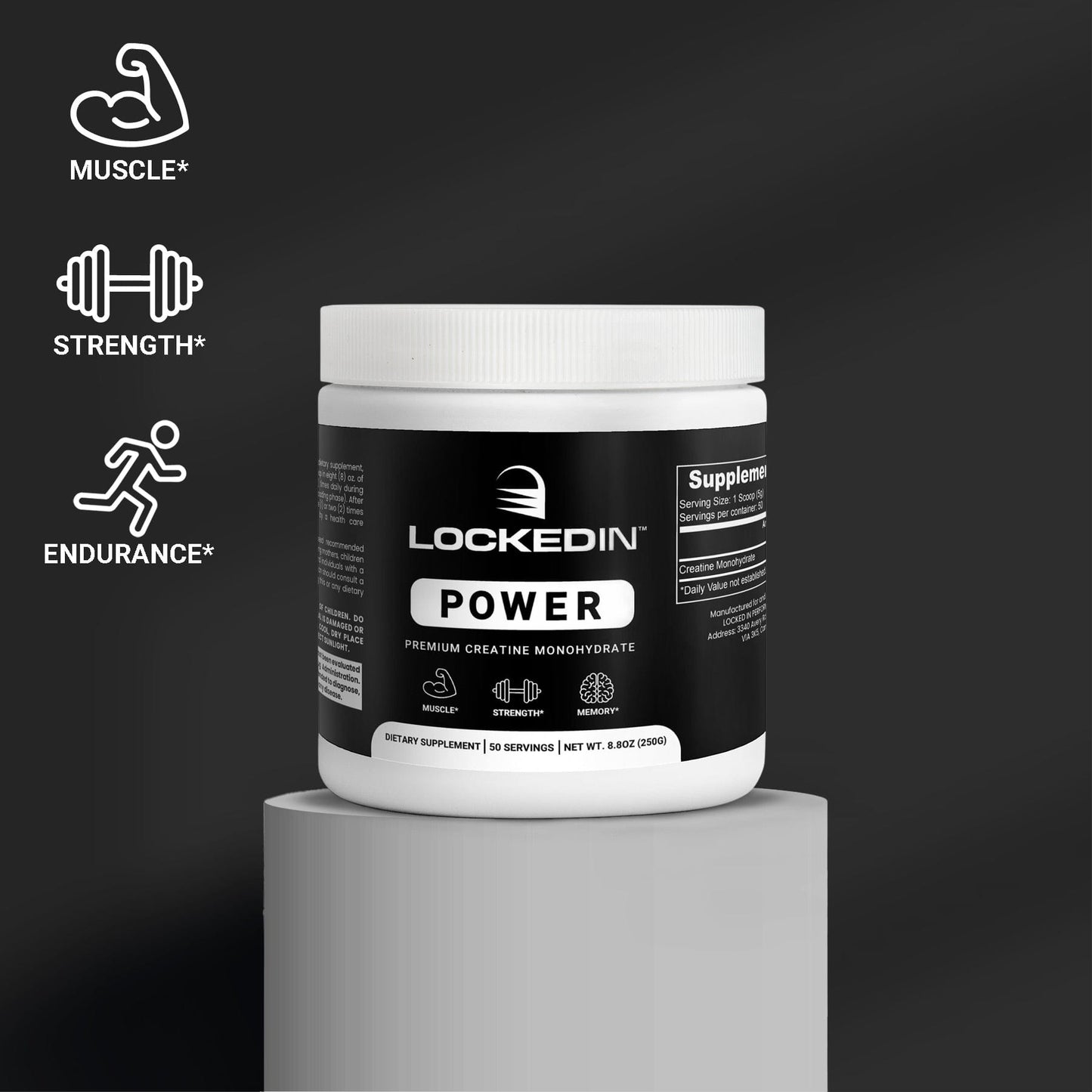 locked in power creatine supplement benefits product photo