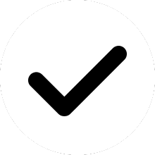 white and black checkmark icon